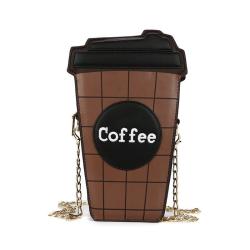 Funny Coffee Cup Shape Shoulder Bag Female Crossbody Purse Girls Street Daily Shoulder Bag