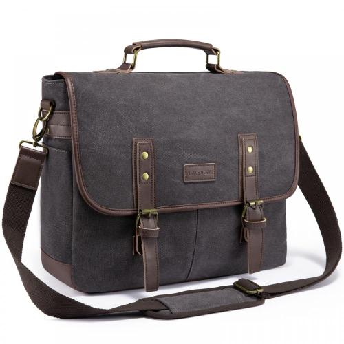 Lovevook Waterproof Anti-theft Retro Vintage Leather Work Large Capacity  business Messenger Bags men Briefcase laptop bags