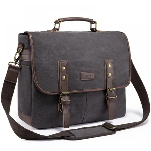 Lovevook Waterproof Anti-theft Retro Vintage Leather Work Large Capacity  business Messenger Bags men Briefcase laptop bags