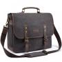 Lovevook Waterproof Anti-theft Retro Vintage Leather Work Large Capacity  business Messenger Bags men Briefcase laptop bags