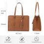 LOVEVOOK 17 inch Lightweight Leather Laptop Tote Bag Large Capacity Computer bag with Clutch Purse Business Laptop Bag for Women