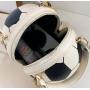 ZR424 New Women PU Bags Basketball Football Zipper Girls Small Round Bun Bag Versatile One Shoulder Crossbody Female Bags ladies