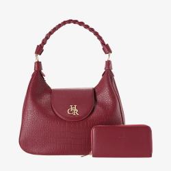 Susen Chrisbella shoulder bags litchi pattern women handbag twist straps tote bag PU leather lady shoulder bag women