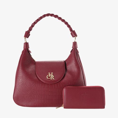 Susen Chrisbella shoulder bags litchi pattern women handbag twist straps tote bag PU leather lady shoulder bag women