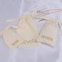 Custom Logo Printing Cotton Linen Gift Comb Cosmetic Drawstring Bag Organic Packaging Cotton Makeup Jewelry Pouch