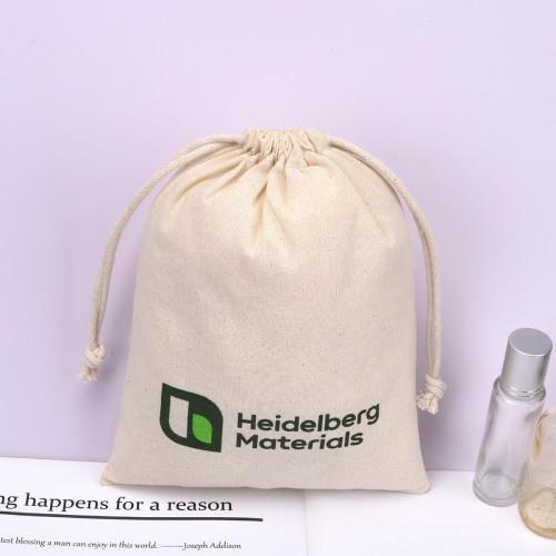 Hot Sale Recycled Natural Cotton Gift Shoe Packaging Bag Custom Logo Organic Muslin Dust Shoe Pouch