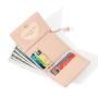 KBW512 Women Short Wallet Cute Multi Card Position Simple Short Card Case Student Cartoon Charm Ladies Tri-fold Coin Purse
