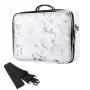Travel Makeup Train Case Makeup Cosmetic Case Organizer Portable Artist Storage Bag with Adjustable Dividers for Cosmetics
