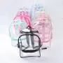 Keymay New Arrival High Quality Candy Color Large Capacity Clear PVC Waterproof Rucksack Girl Backpack Clear School Backpack