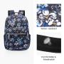 2023 LOVEVOOK New flower print college office business stylish usb computer rucksack 15.6inch travel women's laptop backpack