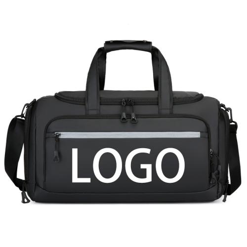 Bsci Factory Large Capacity Front Zip Pocket Nylon Men Travel Bag Sports Gym Duffle Bag With Shoe Compartment