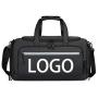 Bsci Factory Large Capacity Front Zip Pocket Nylon Men Travel Bag Sports Gym Duffle Bag With Shoe Compartment
