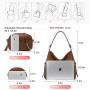 Realer 2022 3 in 1 Large Hobo Purses PU Leather Purses and Handbags Vintage Ladies Crossbody Bag Casual Hobo Handbags for Women