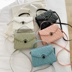 2024 Popular Women's Handbag New Fashion Single Shoulder Crossbody Bag Diamond Lattice Fan-shaped Hasp Envelope Ladies Bag