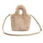 Custom 2024 Fur Bags Vegan Leather Women Hand Bag Lamb Wool Mini Handbags From China Ladies Luxury Purses