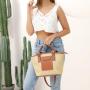 2024 Custom Logo Handmade Woven Straw Tote Handbag For Women Luxury LOW MOQ Beach Bag