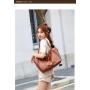 Customs Handbag  Large Capacity Luxury PU Leather Solid Color Tassels  Messenger for Women  Zipper Customs Tote Bag