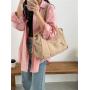 2024 new casual multi-pocket large capacity South Korean Tote bag girl class nylon single shoulder bag