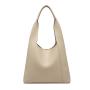 Korean Version Retro Bucket Shoulder Tote Bag Solid Color Soft PU Leather for Shopping and Commuting-Messenger Bags