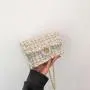 Woven fashionable small fragrant style bag, spring and summer woolen chain new style of the year, shoulder crossbody handbag