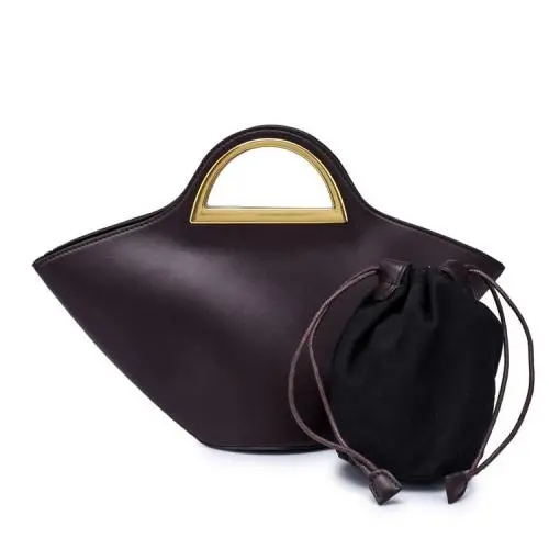 2 In 1 Black Fashion Womens Bucket Bags Metal Top Handle Bag Oem Odm Vacation Large Pu Vegan Leather Custom Logo Ladies Handbags