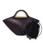 2 In 1 Black Fashion Womens Bucket Bags Metal Top Handle Bag Oem Odm Vacation Large Pu Vegan Leather Custom Logo Ladies Handbags