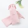 Wholesale Hot Stamping Suede Pouch Drawstring Dust Bag Pink Suede Gift Bag For Jewelry
