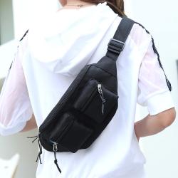 New Outdoor Sports Casual Waist Pack Large Capacity Solid Color Fashion Shoulder Bag Waterproof Chest Bag