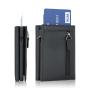 Custom Slim Wallet for Men with RFID Blocking Pop Up Leather Card Case Front Pocket Wallet with Zipper Minimalist Wallet