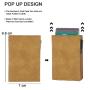 Favourite Pop Up Leather Card Holder Aluminum RFID Blocking Front Pocket Bifold Wallet Minimalist Metal Card Holder
