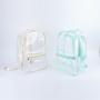 Keymay New Design Popular Back to School Transparent Waterproof PVC Large Backpack Clear Book Bags Clear Backpack School Bag