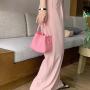 Fashion Lichee Pattern Designer Handbag Wholesale Silk Soft Leather Para Mujeres Bolso Bolsas Bucket Type Handbag Manufacturer
