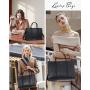 LOVEVOOK Women's Large Vintage Business computer Briefcase OEM Leather Office Work Bag 15.6 inch Laptop Tote Hand bags for Women