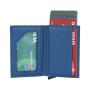 Wholesale leather pop up wallet card holder men aluminum card case leather metal card holder
