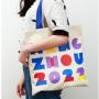 Susen Chrisbella 2022 High Quality Ladies Black bags Women Canvas Tote bag Custom Shopping Bag