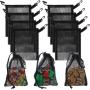 Gelory Wholesale Factory Custom Logo Mesh Drawstring Bag Unisex Outdoor Gym Beach Drawstring Bags