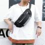 Fashion Reflective Nylon Crossbody Cashier Chest Bag Men Large Capacity Waist Bag