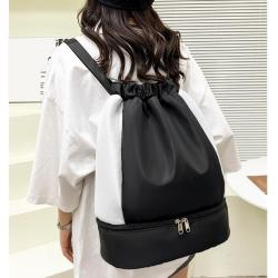 ZWY063 New Sports Gym Travel Lightweight Double Drawstring Backpack Men and Women Outdoor Simple Oxford Ultralight Backpack
