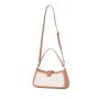 Special Design Canvas And Pu Leather Shoulder Bags With Inner Zipper Pocket Customized Hardware Ladies Cross Body Bags