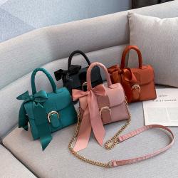 2023 Fashion New Women's Bag Velvet Solid Color High Quality Women's Shoulder Bag Casual Creative Bowknot Square Handbag