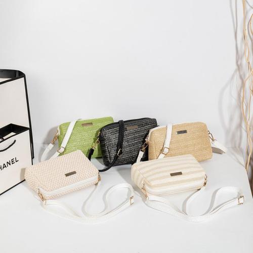 New design bag women 2024 new ladies woven shoulder crossbody mobile phone bag fashion straw beach bag