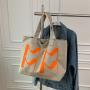Fashion Lady Handbag Tote Bag Letter Zipper Canvas Tote Bag Plain 2023 New Para Mujeres Bolso Bolsas CY124