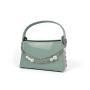 2021 New Arrival Pu Leather Gloss Mini Trendy Lady Handbag Customized Logo Pearl bag