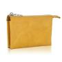 Ultrathin Leather Multi Card Organizer Wallet Credit Card Holder Thin Wallet with Zipper Pocket Leather Simple Storage Bag