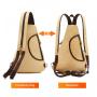 LOVEVOOK hot sale Sling Bag Canvas Crossbody Backpack men Shoulder  Casual Daypacks chest bags Travel Backpacks