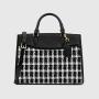 2024 New Trend Fashion and Customize Ladies Elegant Knitted PU Leather Large Capacity Handbag OEM ODM Luxury Tote Bag For Women