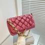 2024 New Arrival Woman Bags Brand Golden Chain PU Leather Shoulder Bags Ladies Trendy Fashion Women's Handbags