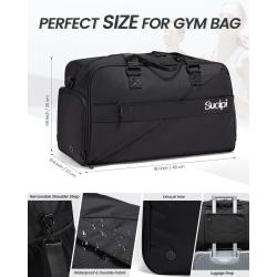 LOVEVOOK Sucipi 45L large sports Duffel Bags with Shoes Compartment for women men Fitness Swimming Yoga Travel luggage bags