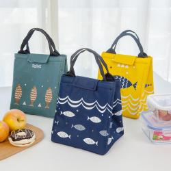 Gelory Cartoon oxford cloth insulation cooler bag student lunch box lunch box bag outdoor function fresh keeping insulation bag