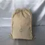 Custom Logo Printed Cotton Linen Jute Bag With String